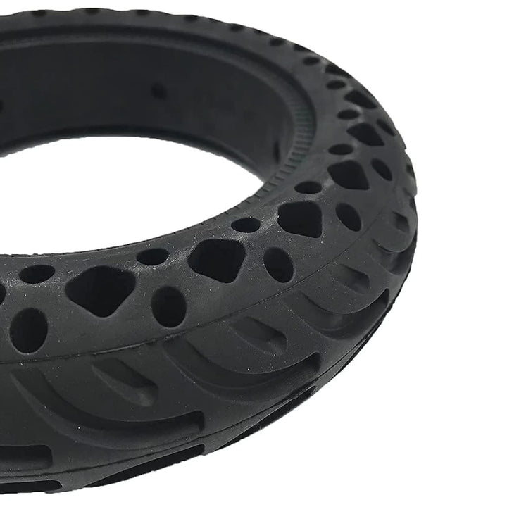 Flat profile view of 10x2.5 Solid Honeycomb Scooter Tyre puncture-proof design