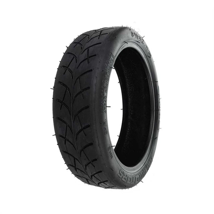 Hero view of Original MiniMotors 8.5x2 electric scooter tyre, designed for Dualtron Mini – street tread pattern and Minimotors branding visible