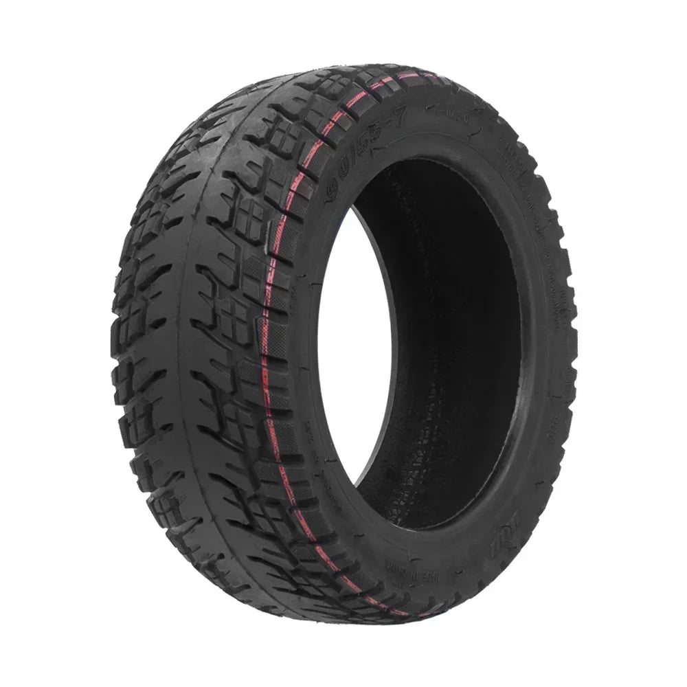 11-inch 90/55-7 tubeless tyre for Ninebot GT1 GT2 scooters shown at angle with visible tread