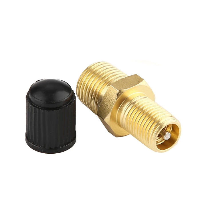 1/8" NPT MPT Brass Screw-In Air Compressor Tank Fill Valve with Black Cap