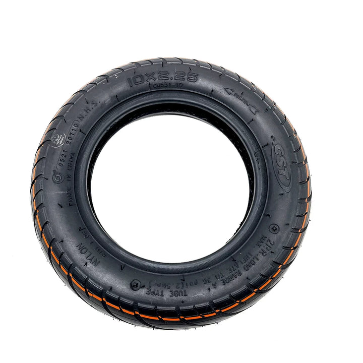Sidewall view of CST 10x2.25 outer tyre for 10-inch electric scooters – high grip and nylon-reinforced