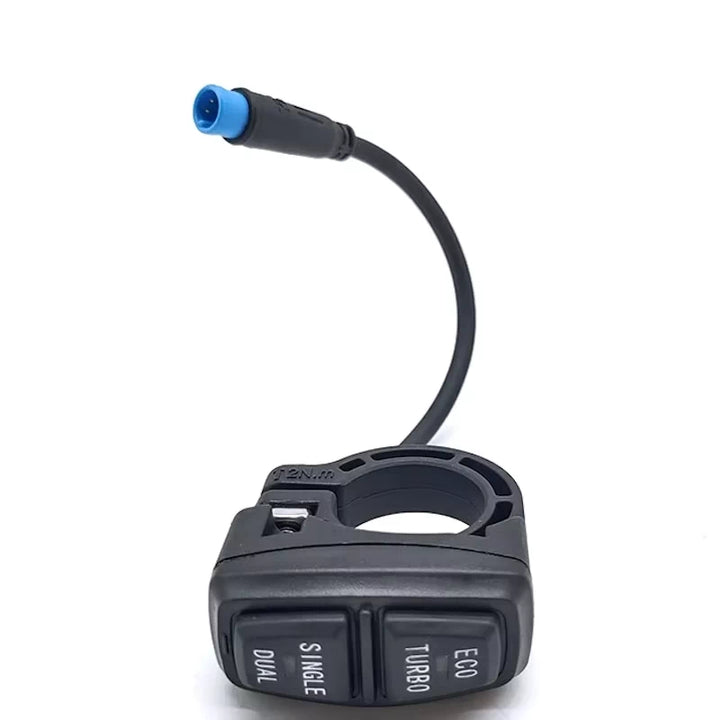 Close-up of 4-pin blue Julet plug for Kaabo Mantis/Wolf Warrior switch.