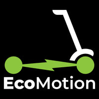 EcoMotion Logo (Square) - Reversed Out of Black