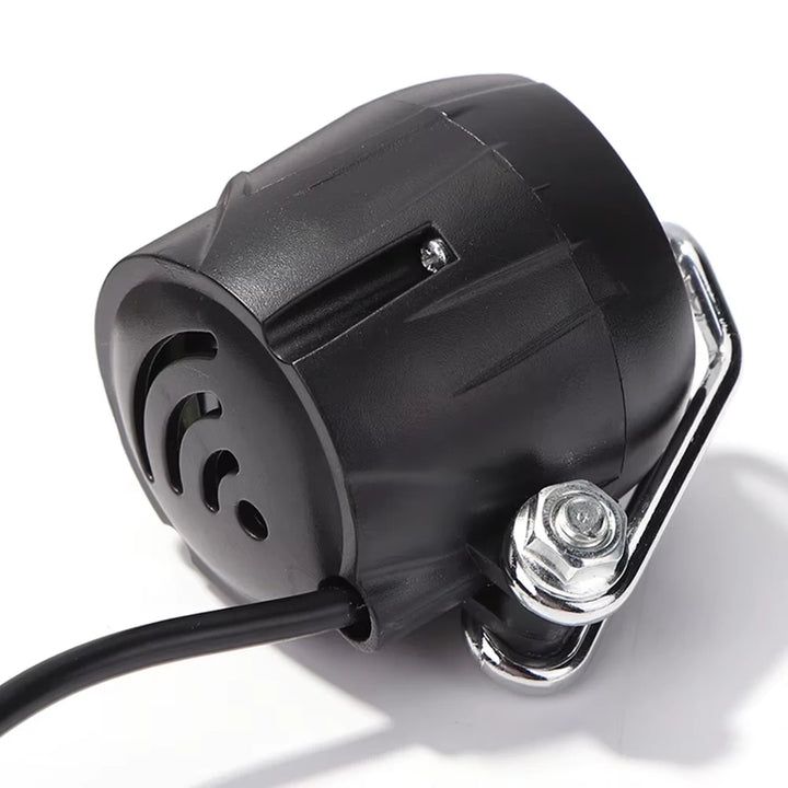 Rear housing of Kugoo M4 headlight horn combo showing vent design and cable entry