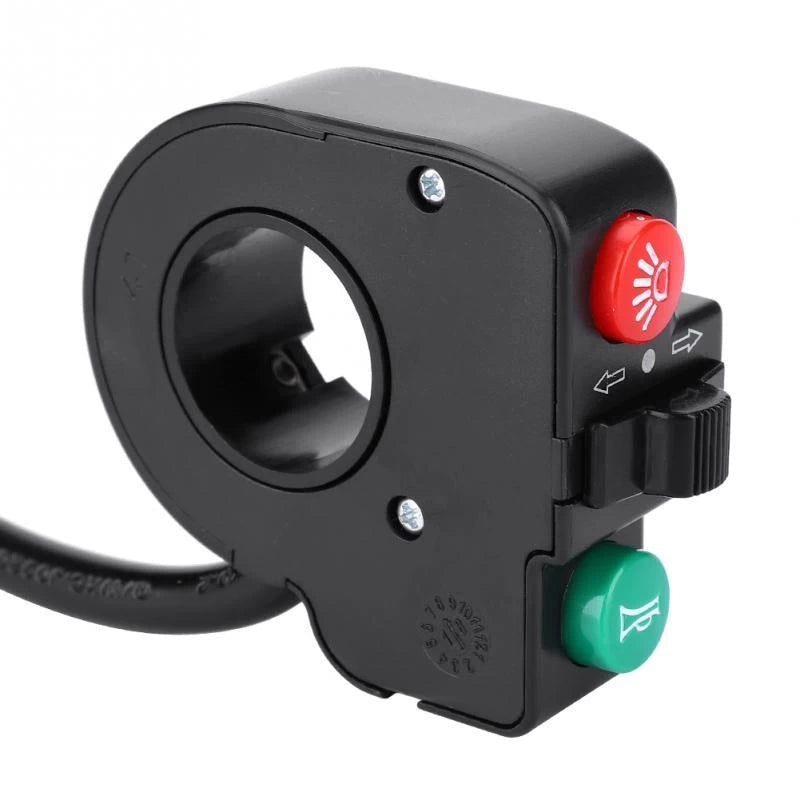 Close-up of EMOVE Cruiser light, horn, and turn-signal switch replacement for easy installation.