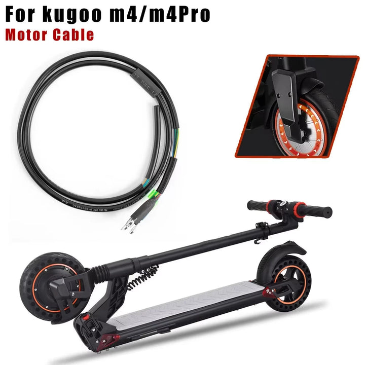 Kugoo M4 Pro Motor Cable Replacement Shown with Scooter