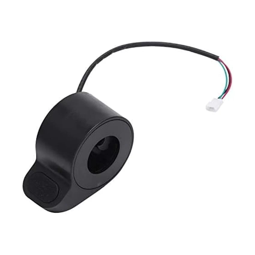 Black throttle accelerator replacement for Xiaomi electric scooters with wiring.