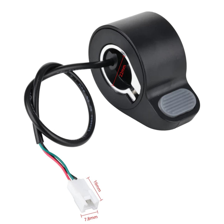 Close-up of inner clamp diameter and 3-pin connector for Xiaomi Mi scooter