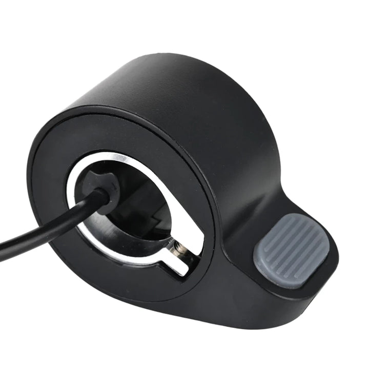Side angle of throttle accelerator showing thumb pad and build quality