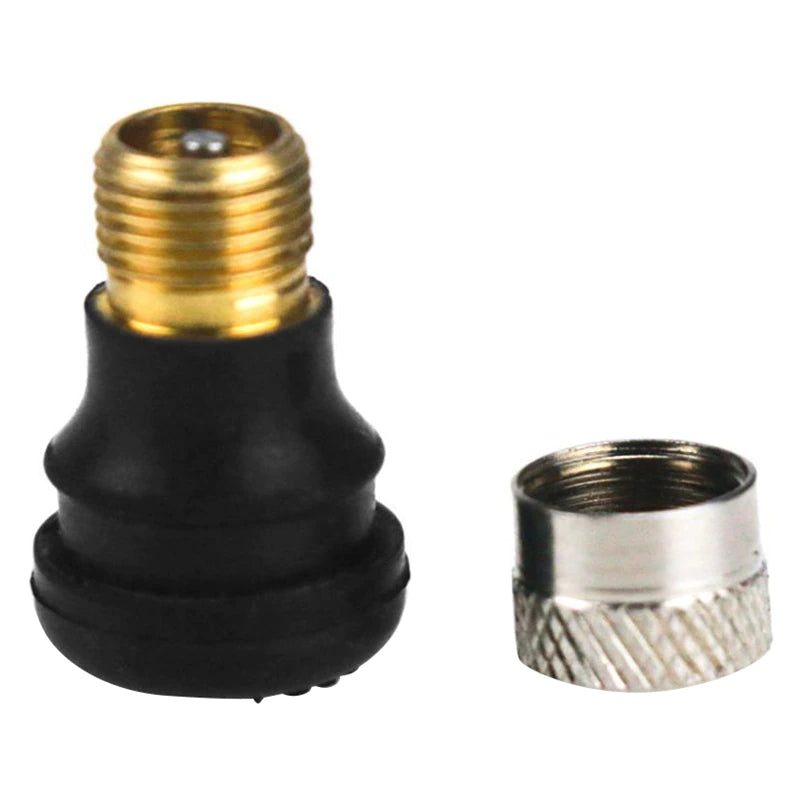 Straight Tubeless Tyre Valve with metal cap removed