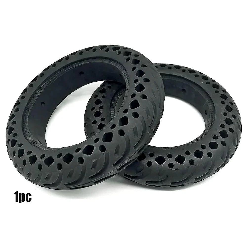 Pair of 10x2.5 Honeycomb Solid Tyres displayed for Ninebot Max G30 scooters