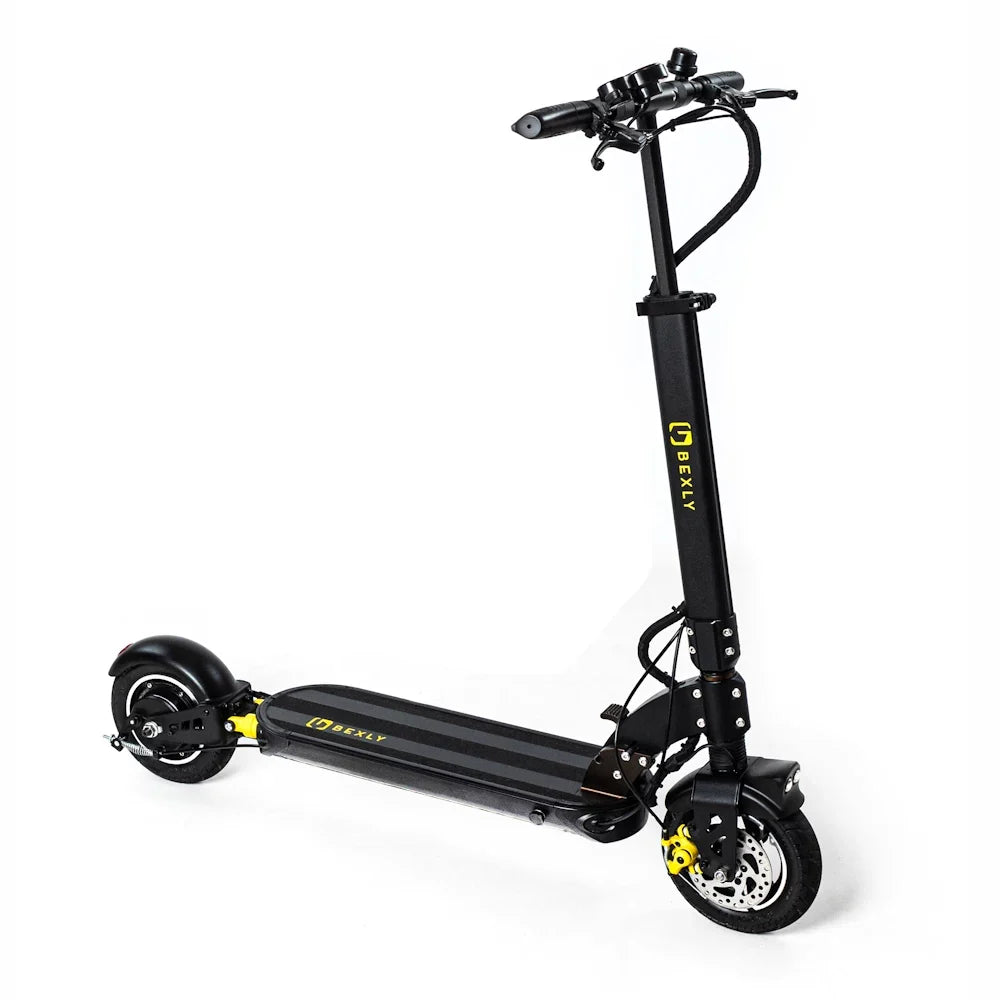 Bexly 9 electric scooter hero shot, emphasizing modern design, durable frame, and ergonomic handlebars for comfortable rides.