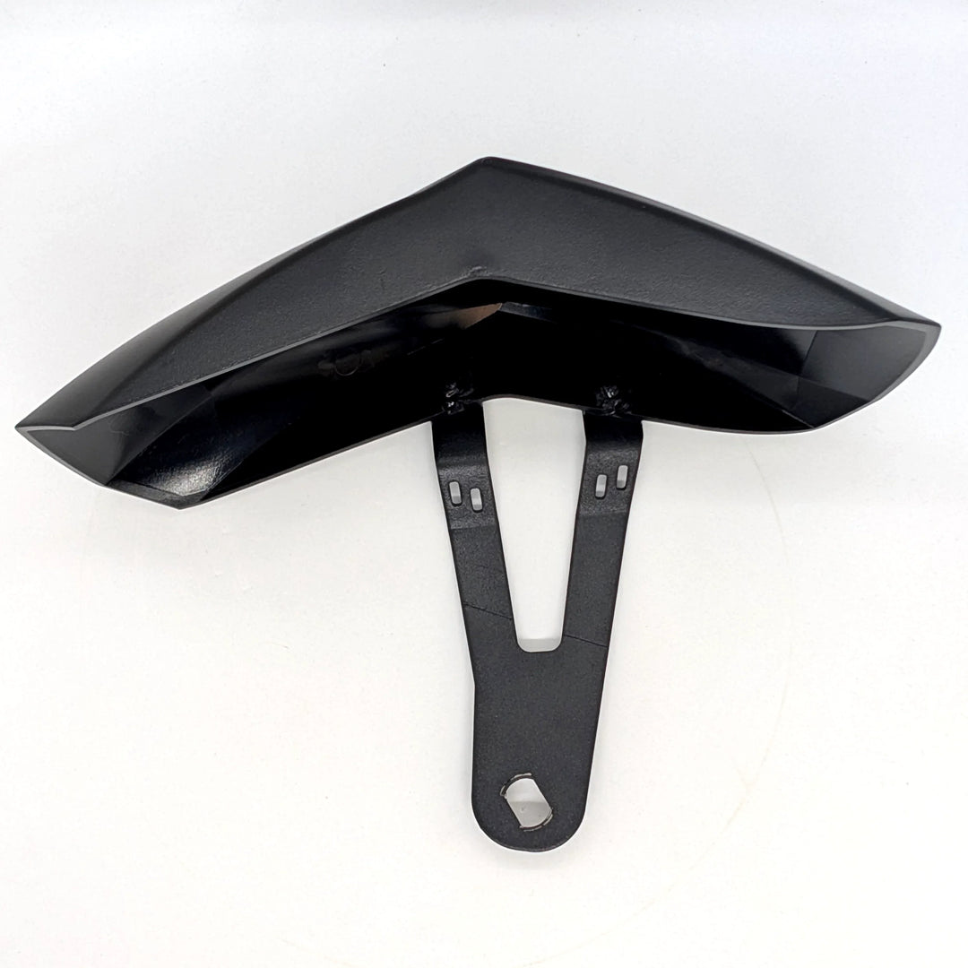 Side view of the OEM FRONT fender for the Bexly Blackhawk and Apollo Phantom V2, showing the angled mounting hole for front wheel fitment. 