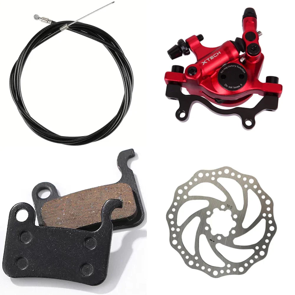 Brakes collection at EcoMotion featuring brake pads, cables, callipers, rotors, levers and bleed kits for electric scooters, e-bikes, and bicycles