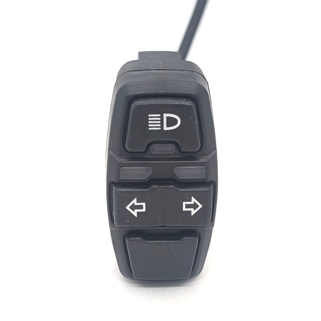 Front view of genuine OEM Bexly Blackhawk & Apollo Phantom V2 light and indicator switch assembly