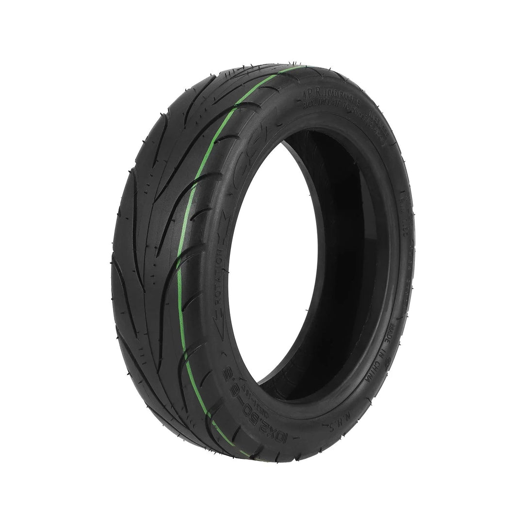 Perspective view of CST 10x2.50-6.5 DuraGel tubeless electric scooter tyre.