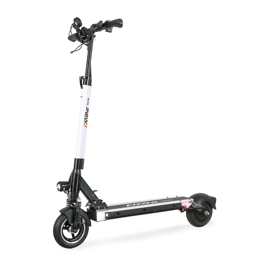 EMOVE Touring 500W Electric Scooter in white colour - durable and foldable design for urban commuting.