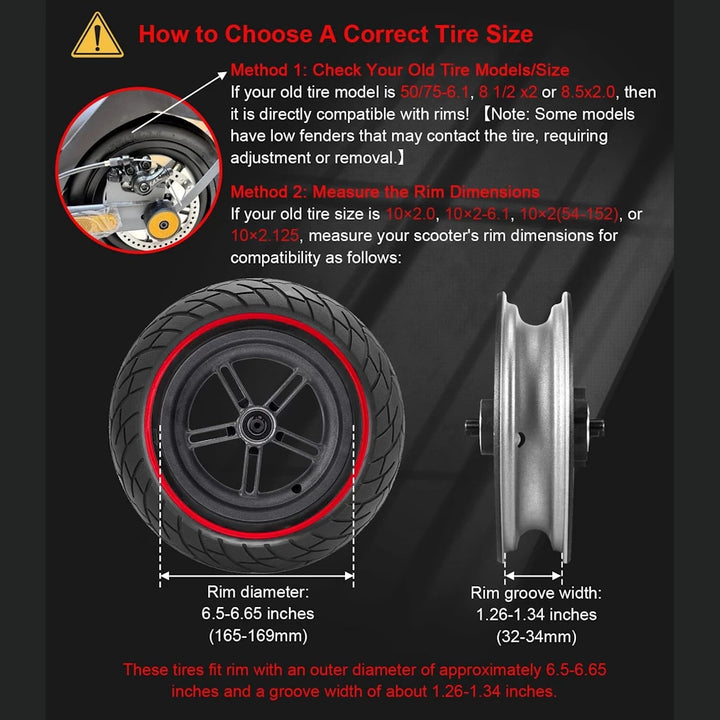 Tyre: 10x2.125 Solid Honeycomb Puncture-Proof Tyre – Electric Scooter Replacement Tyre