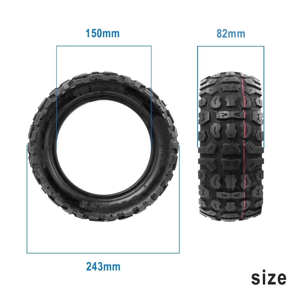 10x3.0 electric scooter tyre dimensions 245mm outer diameter 80mm width