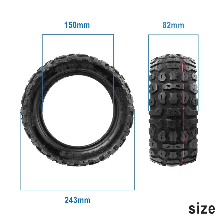 10x3.0 electric scooter tyre dimensions 245mm outer diameter 80mm width