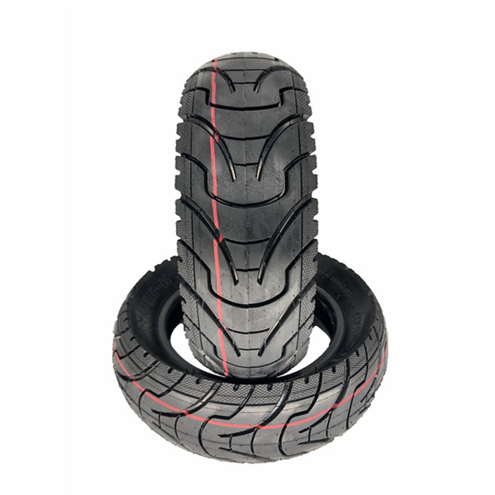 Pair of TUOVT 10x3.0 urban off-road tyres with red tread line for electric scooters (sold individually)