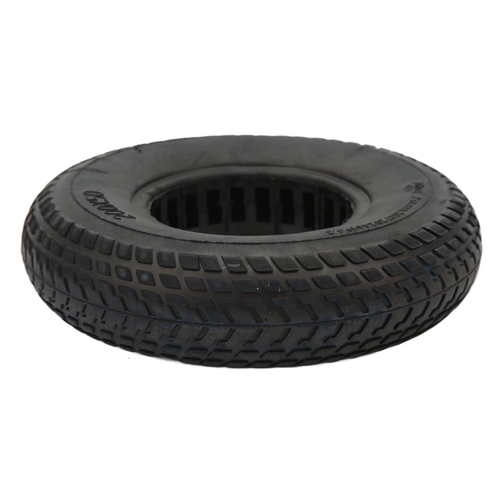 Close-up of grooved block tread on 200x50 solid scooter tyre