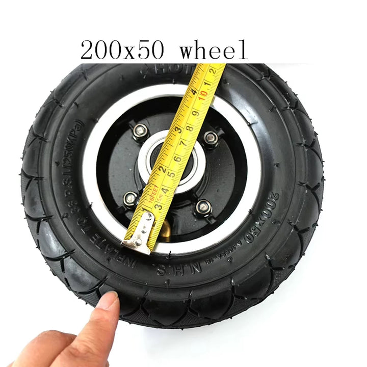 Measuring tape across Aluminium Alloy Wheel Hub. of 200x50 8" wheel