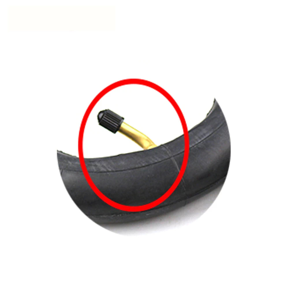 Close up view of the schrader valve with a 45 degree angle