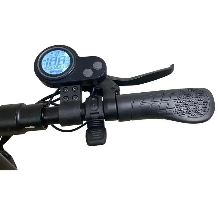 OEM 48V vertical thumb throttle and LCD display for EMOVE Touring electric scooter.