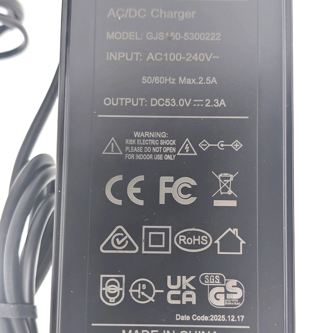53V 2.3A Xiaomi 4 Ultra charger RCM CE FCC UKCA and RoHS certification markings