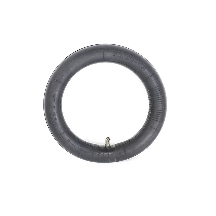 Front view of 70/50-6.1 electric scooter inner tube with angled valve