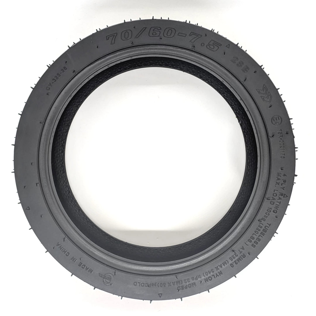 Side profile view of 70/60-7.5 OEM self-healing tyre for Segway Ninebot electric scooter