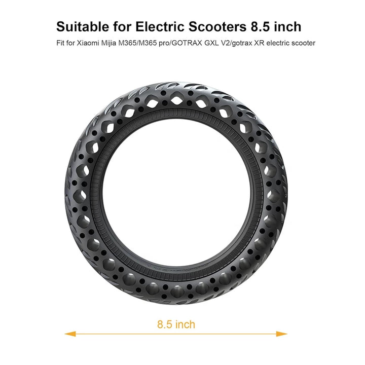 8.5x2 Solid Honeycomb Tyre (Diamond Holes) – Puncture-Proof for Xiaomi and GoTrax Scooters