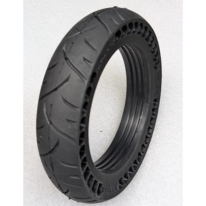 8.5x2 PMT E-Fire AIRLESS Tyre close-up side profile view – premium Italian solid scooter tyre