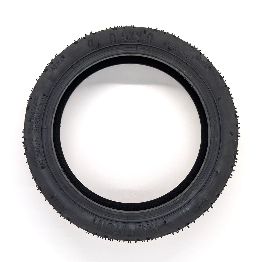 Naiputun 8.5x3.0 tubeless electric scooter tyre, profile view