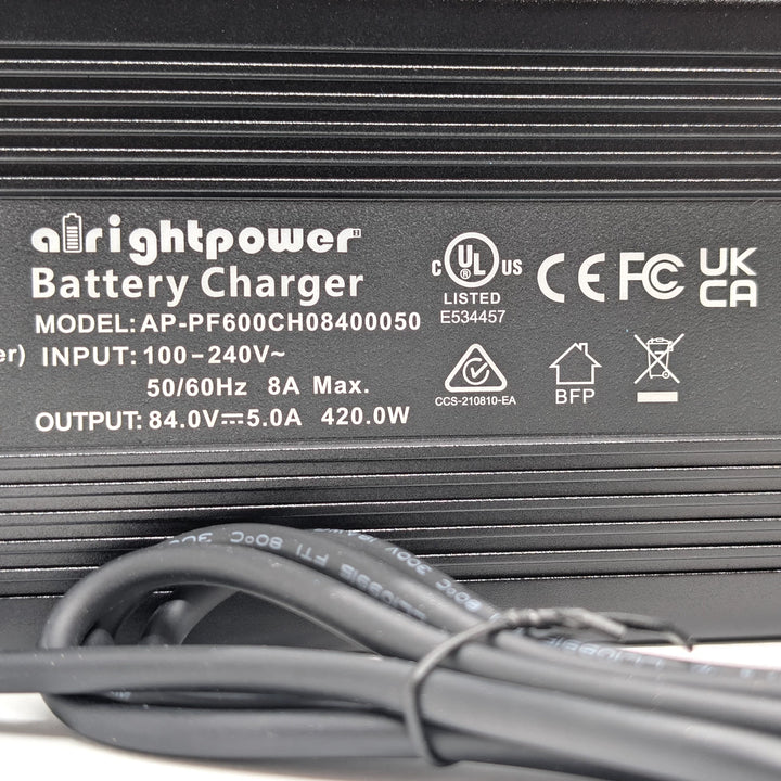 84V 5A Fast Charger for Inmotion RS 72V Electric Scooter - RCM Certified