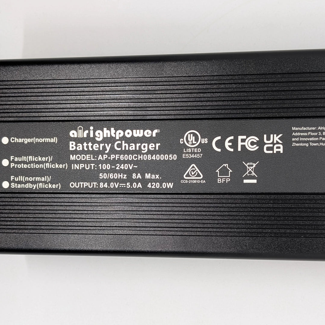 84V 5A Fast Charger for Inmotion RS 72V Electric Scooter - RCM Certified