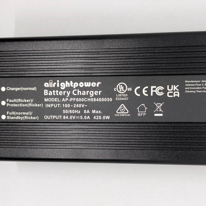 84V 5A Fast Charger for Inmotion RS 72V Electric Scooter - RCM Certified
