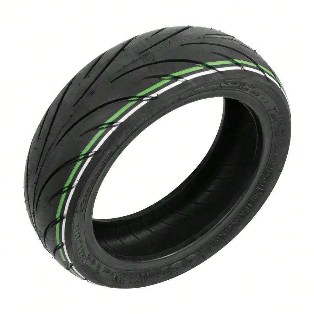 Top view of CST 9.5x2.50 Tubeless Tyre, highlighting the sleek design and wear-resistant rubber compound.