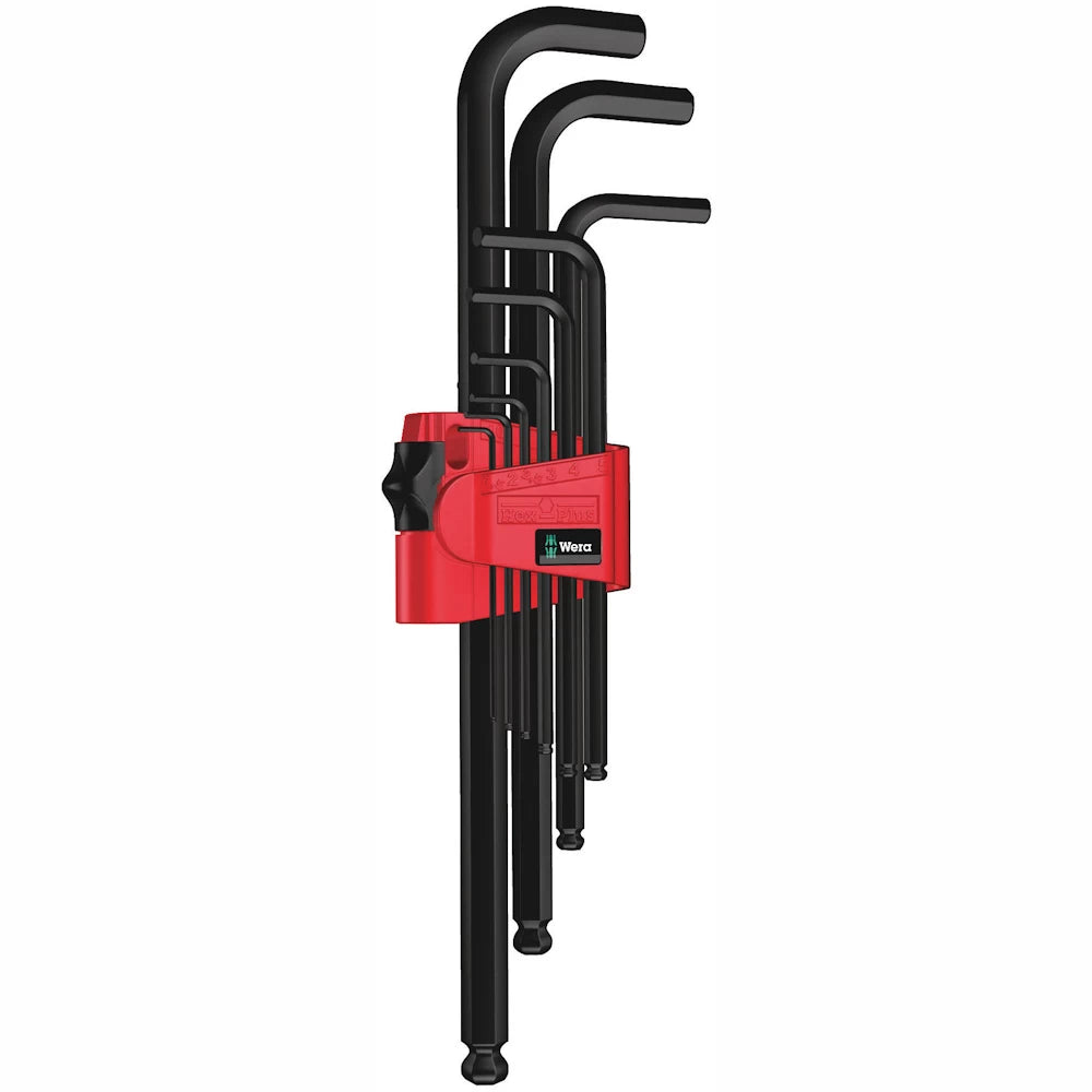 WERA Hex-Plus L-Key Set Metric Blacklaser - Precision-engineered hex keys with corrosion-resistant Blacklaser coating for ultimate durability, suitable for professionals and DIY enthusiasts.
