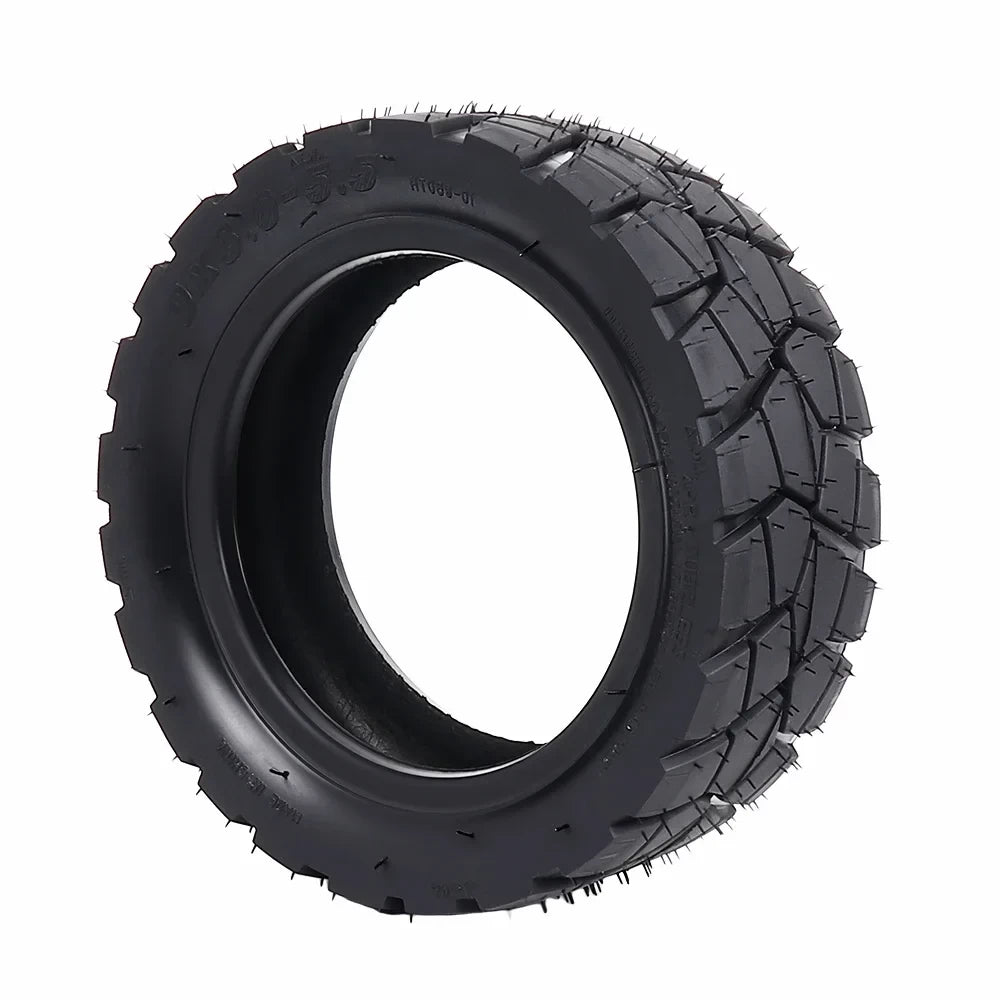 Tubeless tyre for electric scooter displayed front and centre.