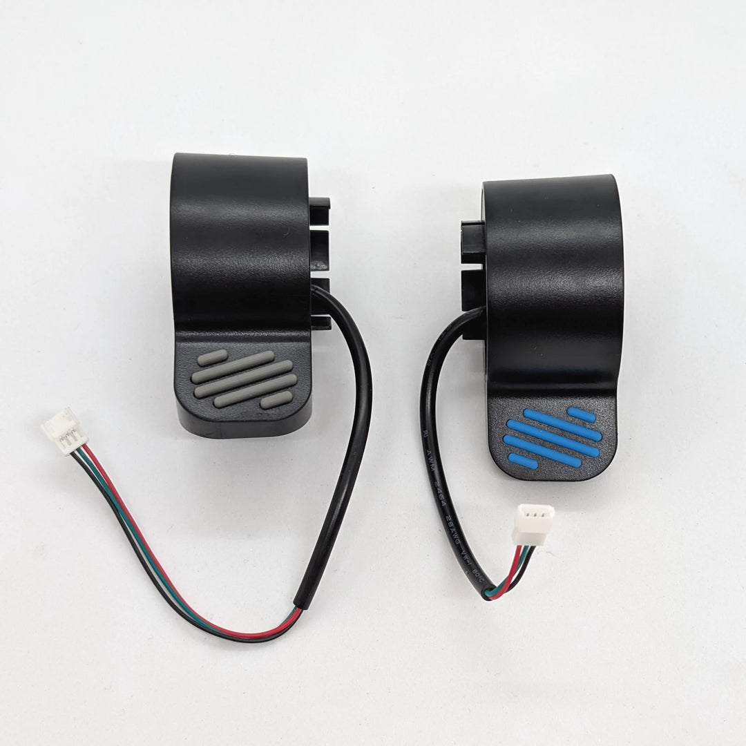 Brake (grey/Left) &amp; Accelerator Throttle (Blue/Right) thumb control set for Ninebot ES1 ES2 ES4 E25