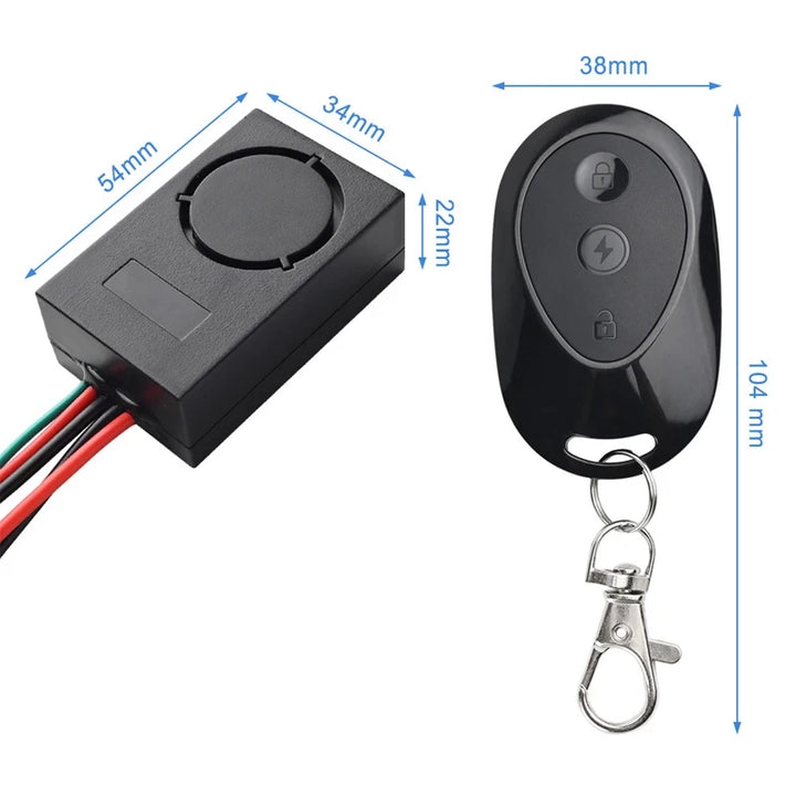 Wireless remote controls for electric scooter anti-theft alarm system