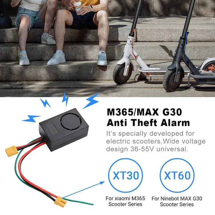 XT30 and XT60 connector options for electric scooter alarm compatibility