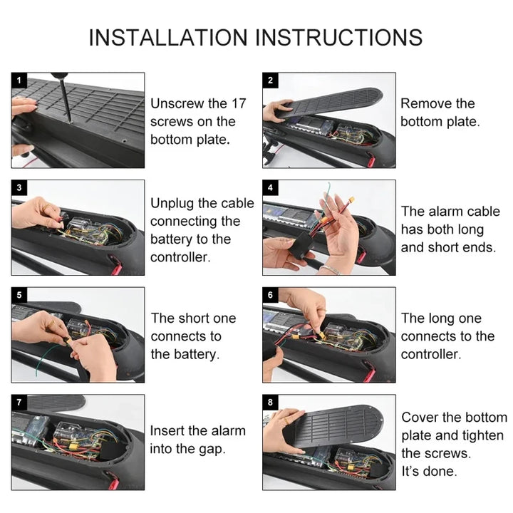 Installation instructions for the Xiaomi M365