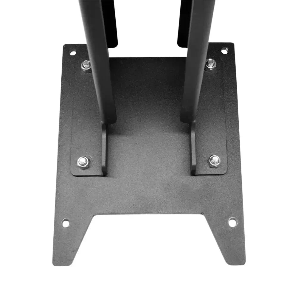 Base plate of the reinforced seat for EMOVE Cruiser, showcasing sturdy construction and precision fitting.
