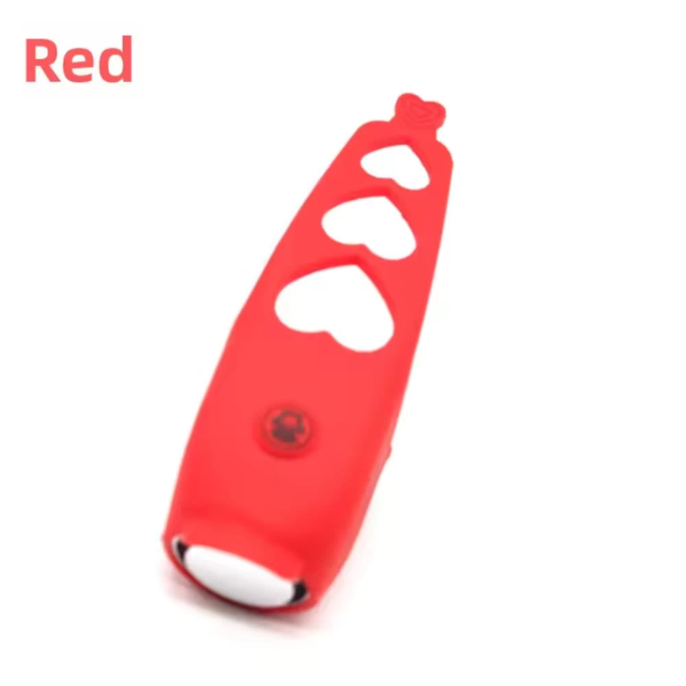 Red electric silicone bike bells, colour labelled