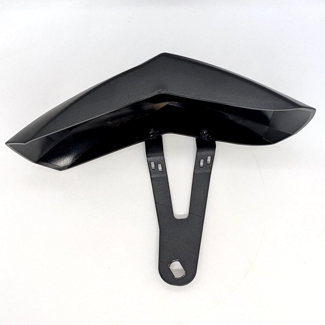 Side view of the OEM FRONT fender for the Bexly Blackhawk and Apollo Phantom V2, showing the angled mounting hole for front wheel fitment. 