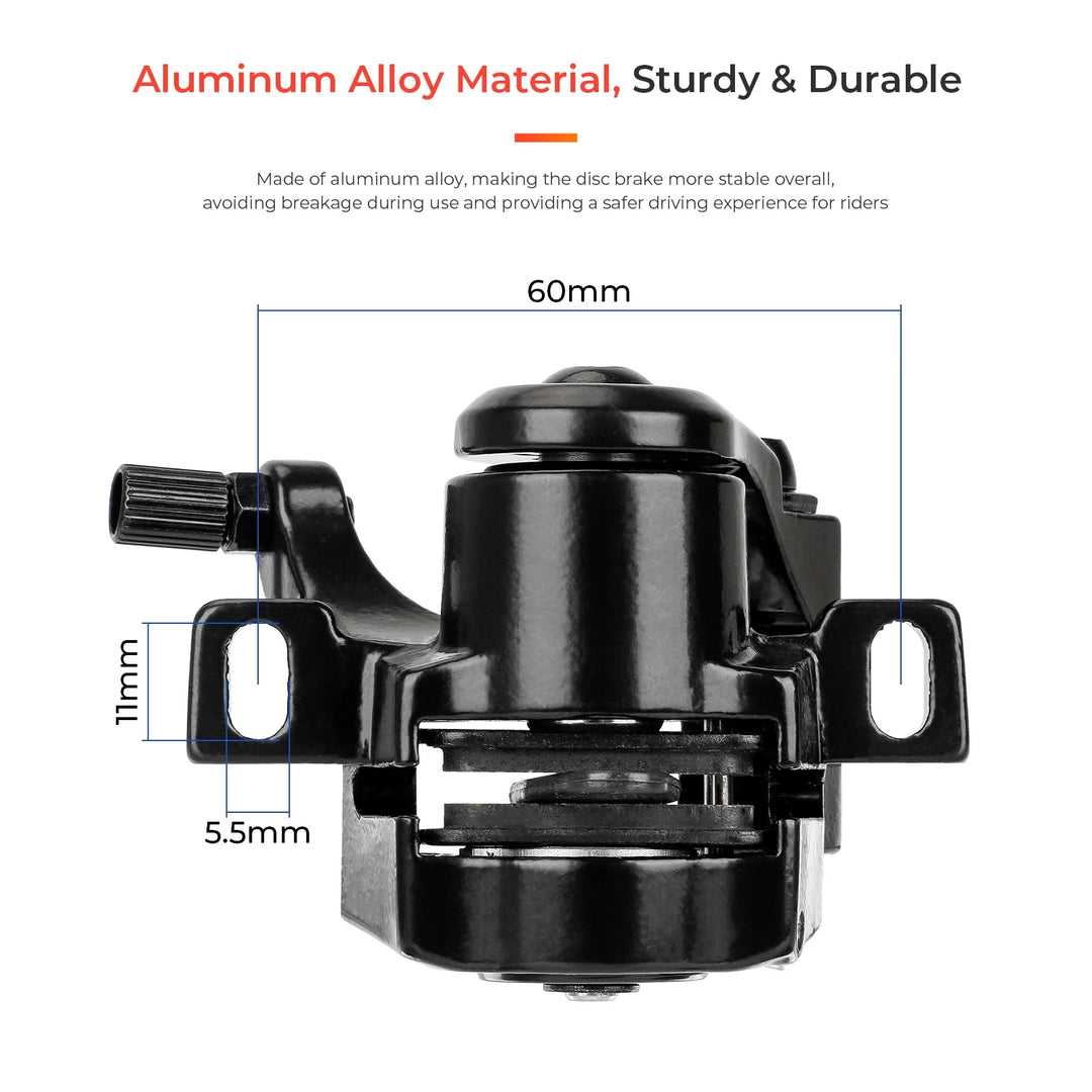 Dimensions and aluminum alloy construction rear brake caliper Xiaomi scooter