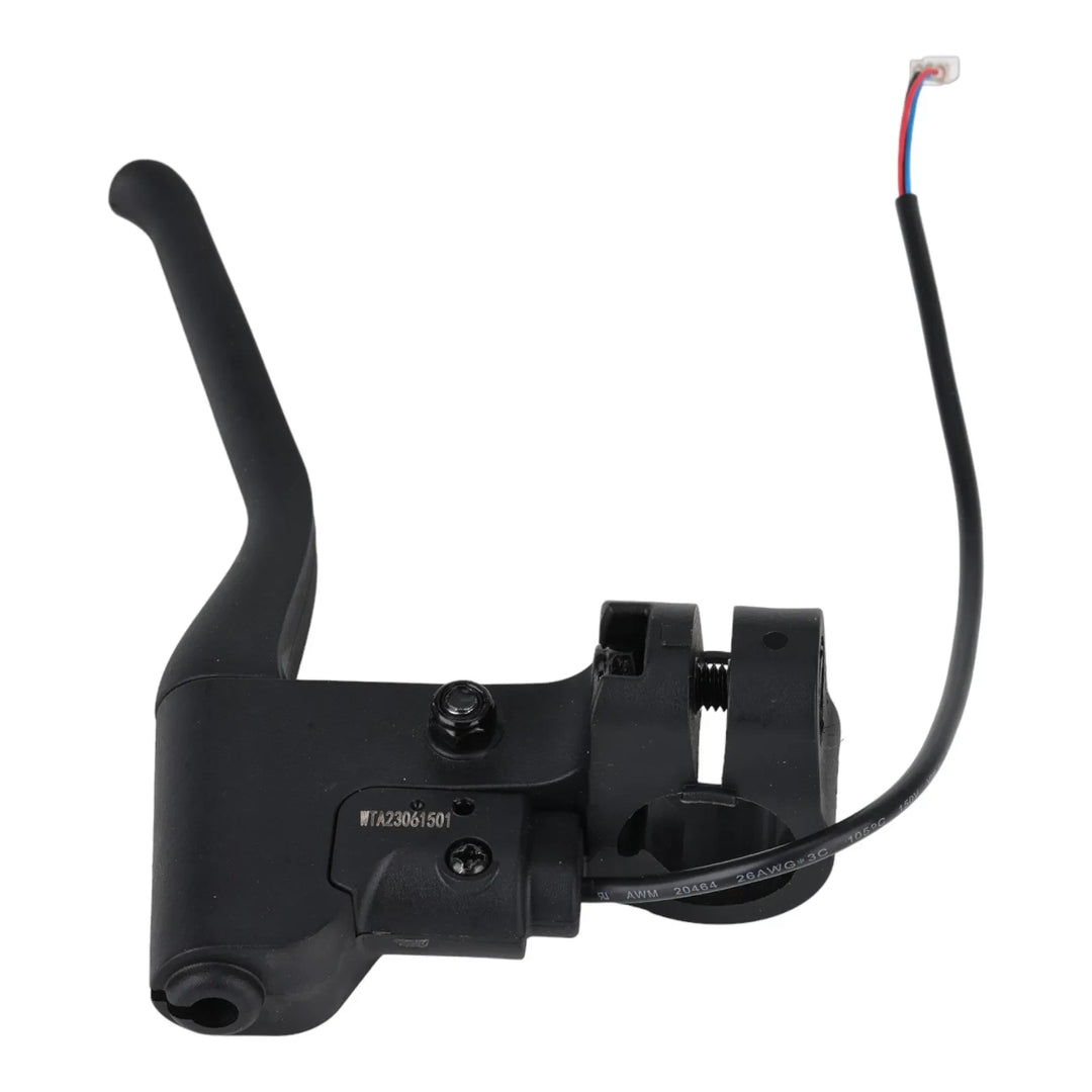 Underside detail of Segway Ninebot MAX G2 brake lever with wiring